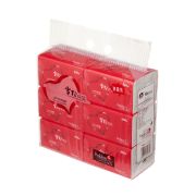 Салфетки бумажные XUESONG XS-8375 4х слойные в мягкой упаковке, 6 пачек спайка